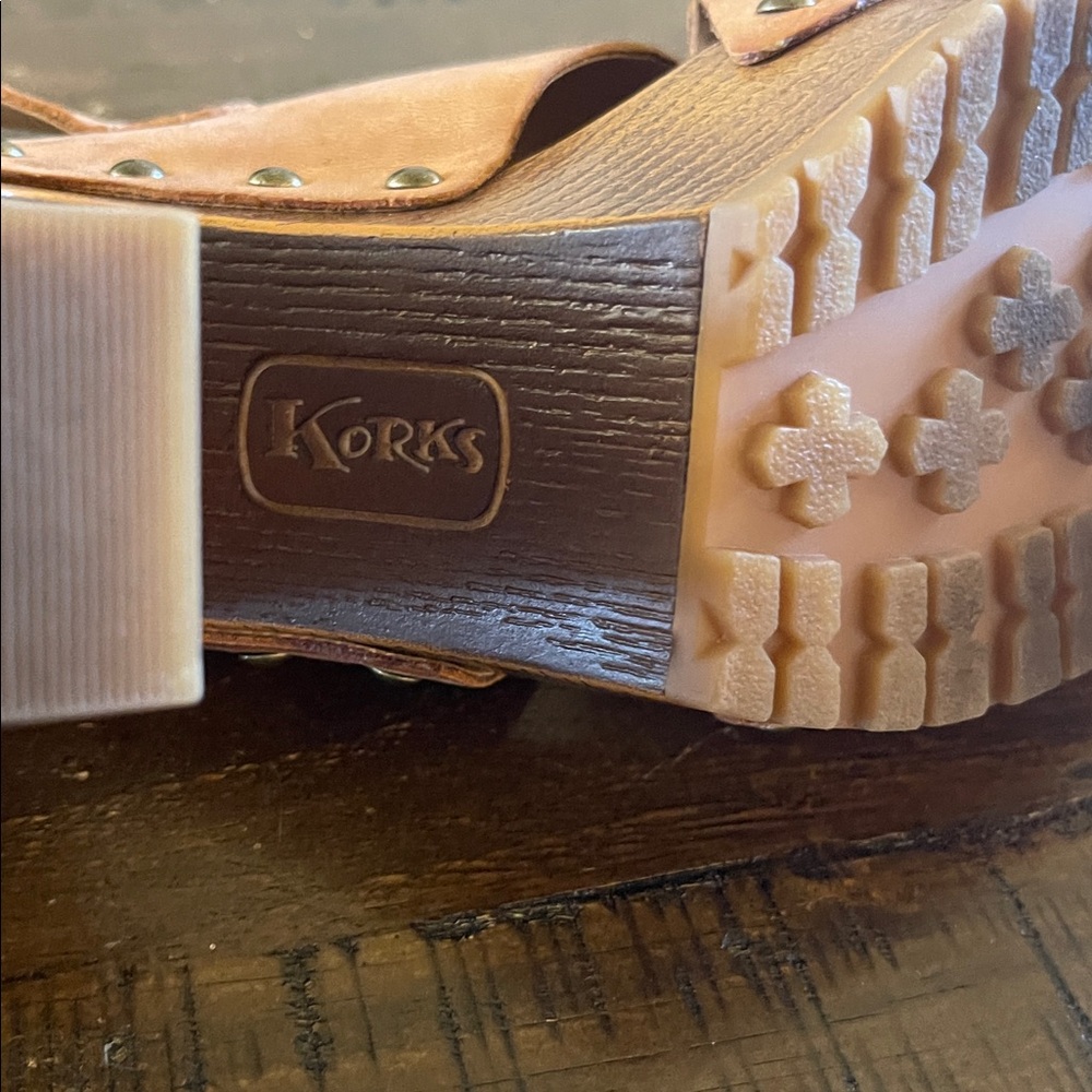 Korks Brown Leather Heels - Picture 5 of 6
